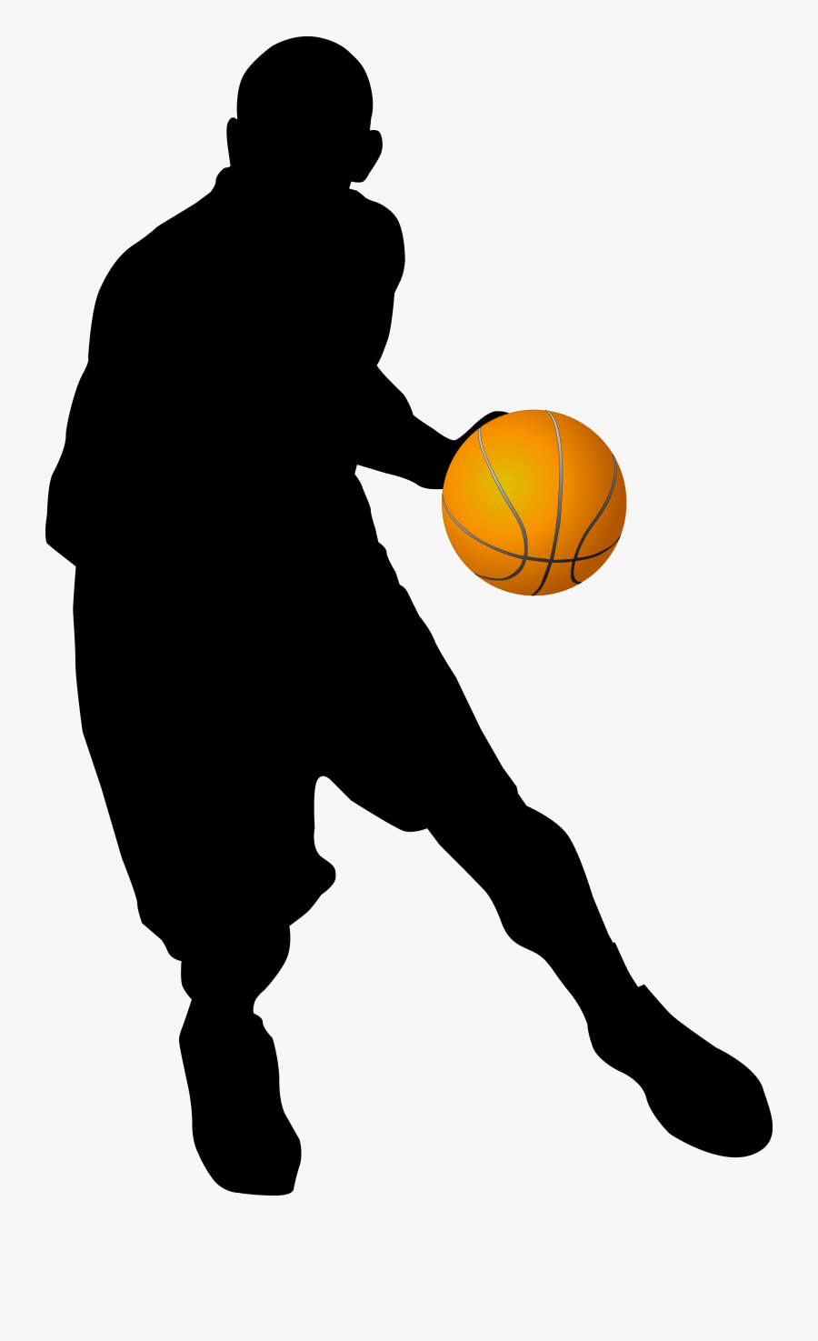 Basketball Player Clipart - Transparent Basketball Player Silhouette Png, Transparent Clipart