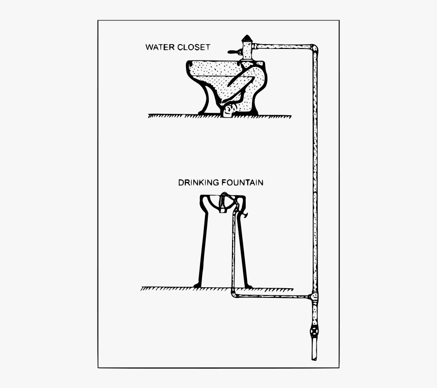 Toilet & Water Fountain Clip Art - Clip Art, Transparent Clipart