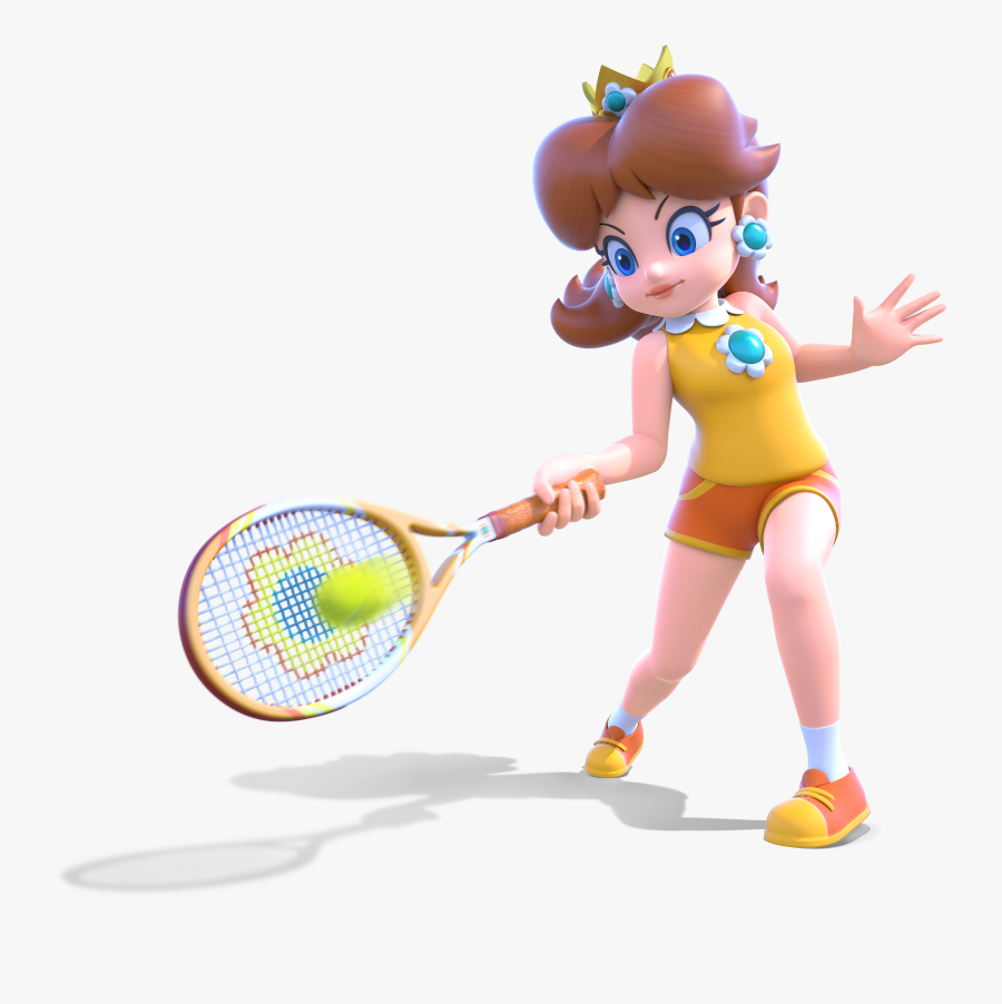 Tennis Player,racket,playing Sports,clip Art,racquet - Mario Tennis Aces Daisy Thicc, Transparent Clipart