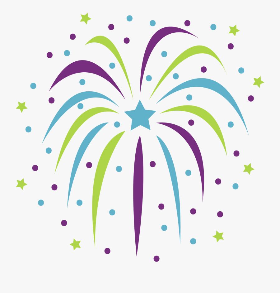 Free New Years Confetti Png - Fireworks Clipart, Transparent Clipart