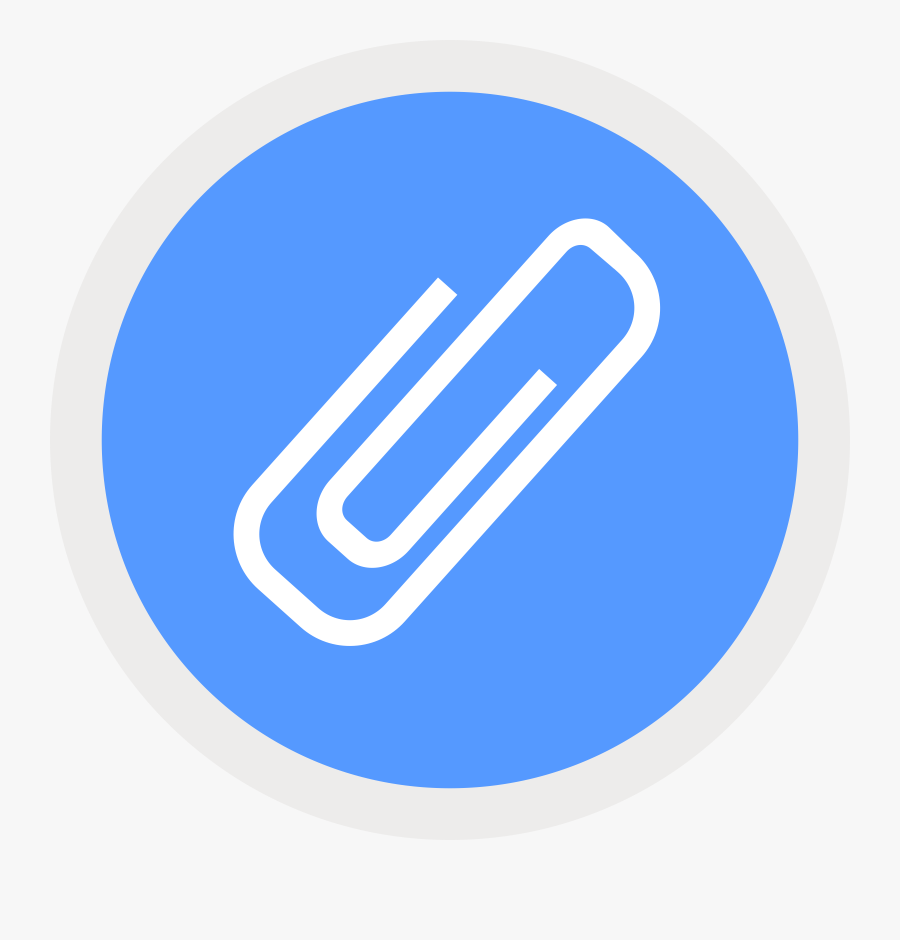 Clipart - Blue Paper Clip Icon, Transparent Clipart
