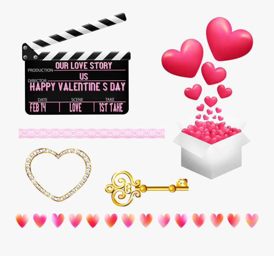 Valentine Clip Art, Valentine Banner, Valentine Candle - Friends Happy Valentines Day, Transparent Clipart