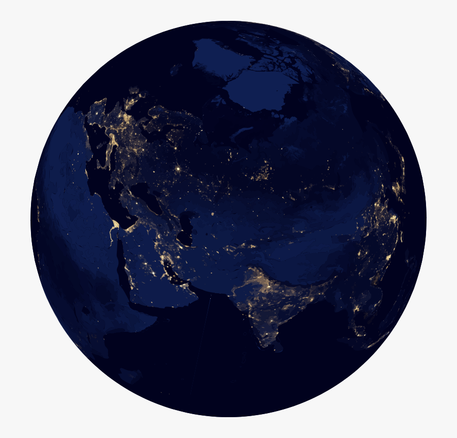 Atmosphere,astronomical Object,globe - Earth At Night Png, Transparent Clipart
