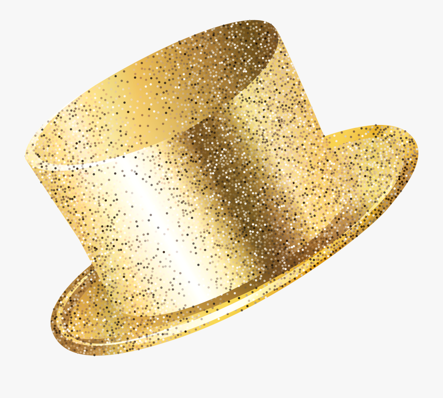 New Year Party Hat Gold Png Clip Art Image - Gorro De Año Nuevo, Transparent Clipart