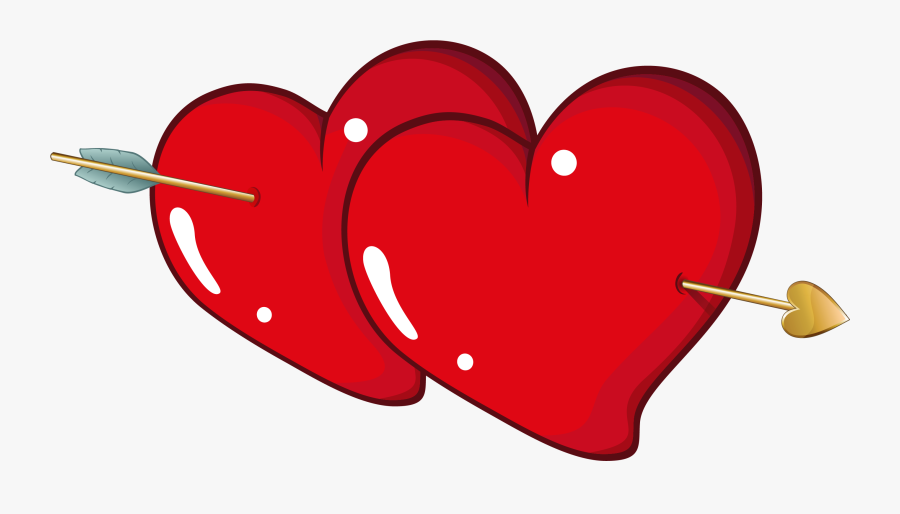 Heart Valentine"s Day Clip Art - Heart With Arrow Png, Transparent Clipart