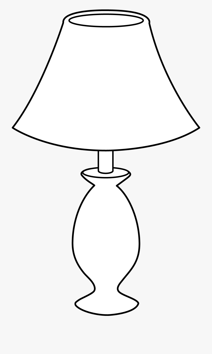Lamp Clip Art - Lamp Clipart Black And White, Transparent Clipart