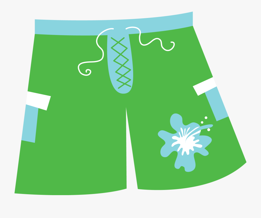 Praia E Piscina - Swim Shorts Clip Art, Transparent Clipart