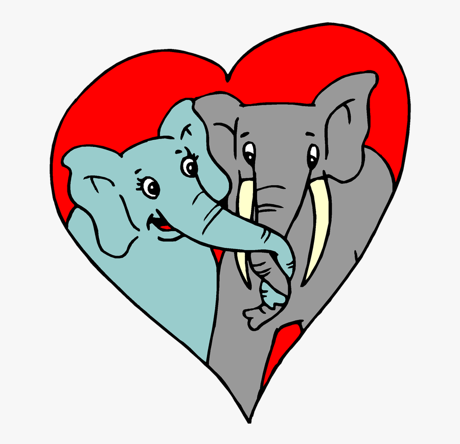 Elephants Love Cartoon Gif, Transparent Clipart