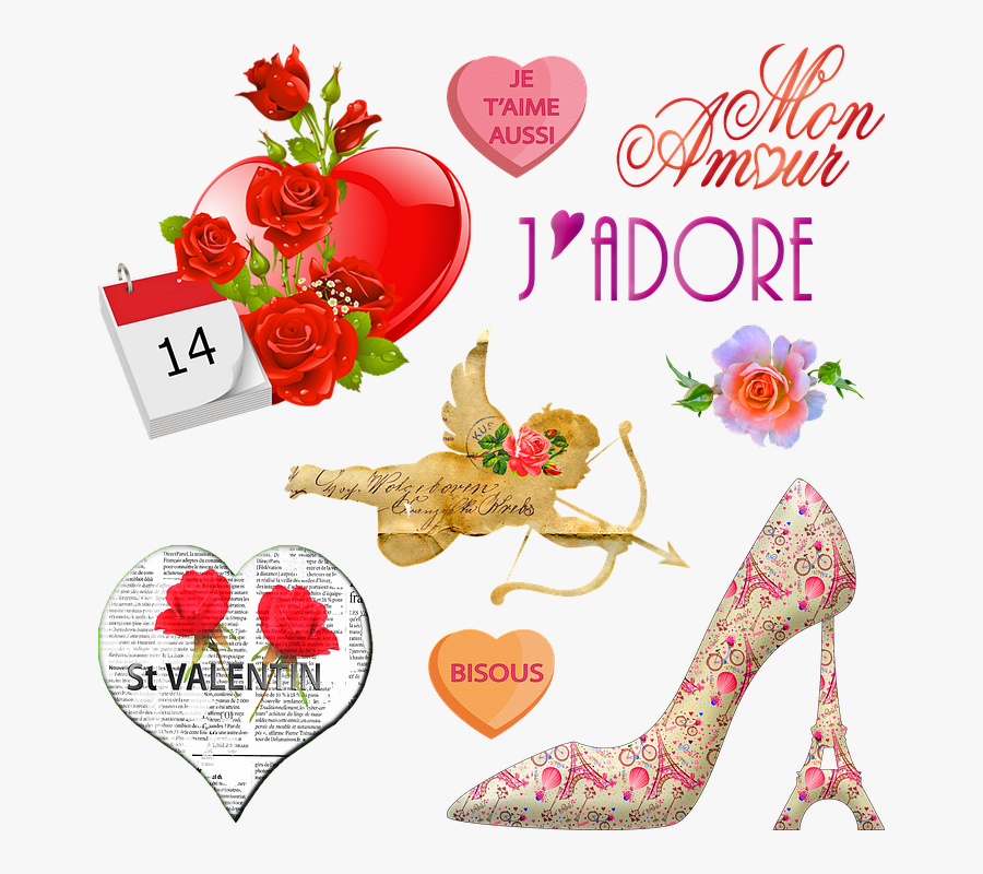 Valentine Clip Art, French Valentine - Art French Images Free, Transparent Clipart