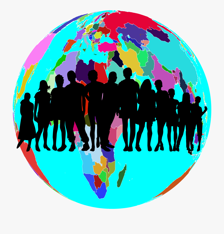 World Globe Clipart At Getdrawings - Family Reunion Silhouette Png, Transparent Clipart