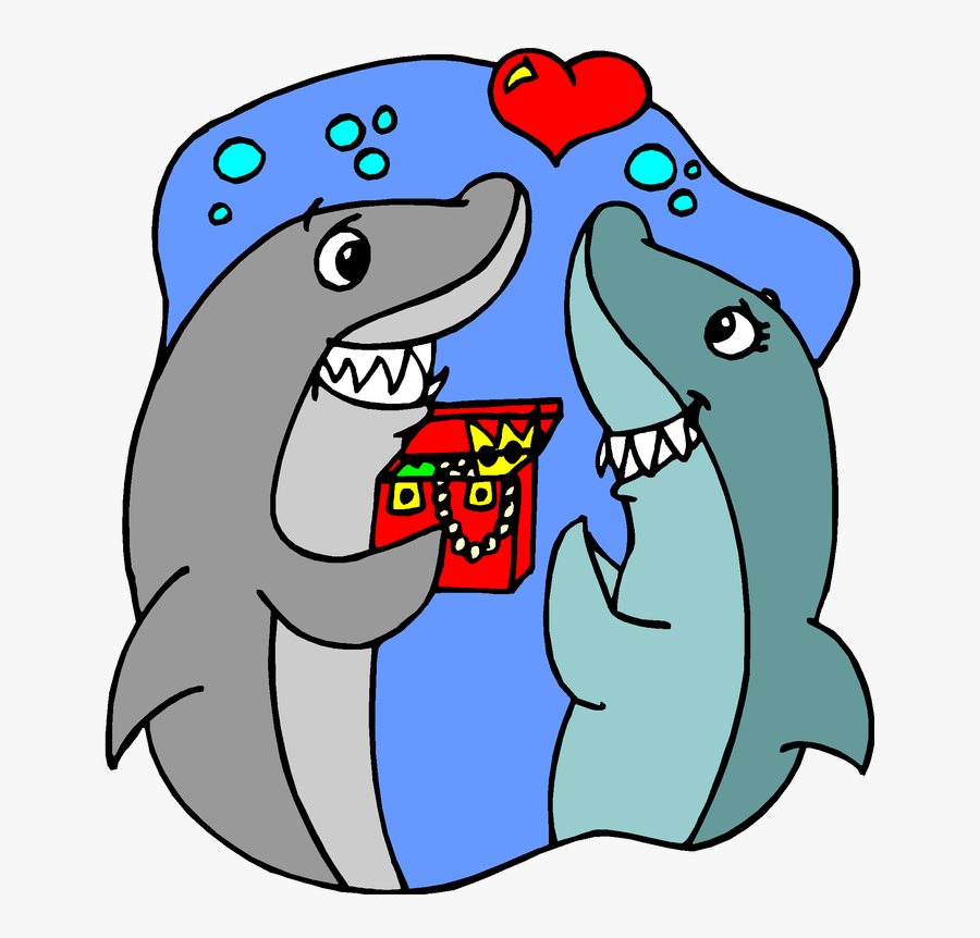 Tiburones Enamorados Dibujo, Transparent Clipart