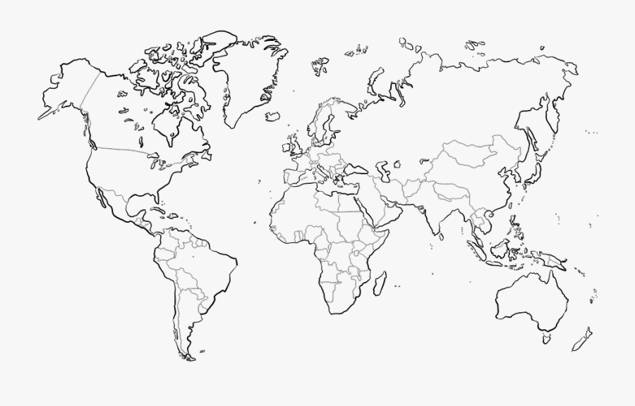 World, Map Of The World, Globe, Historically, Clip - World Map To Color Pdf, Transparent Clipart