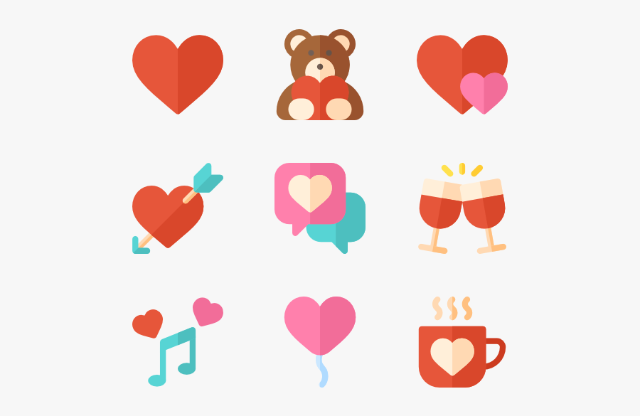 Pencil Clipart Valentine - Love Flat Icon Png, Transparent Clipart