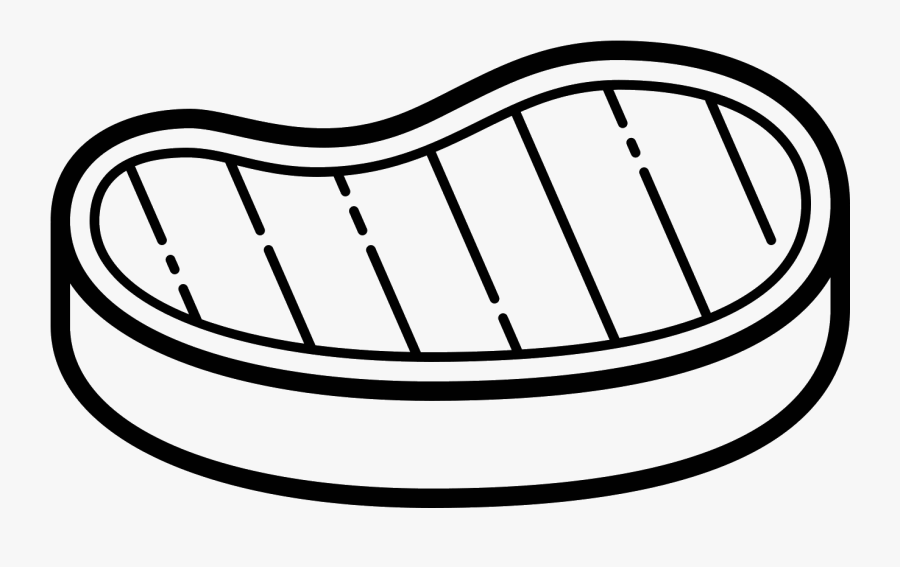 Steak Bien Cuit Icon - Line Art, Transparent Clipart