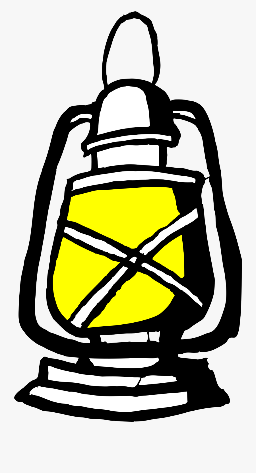 Lamp Clipart Coloring Page - Clip Art Lantern, Transparent Clipart