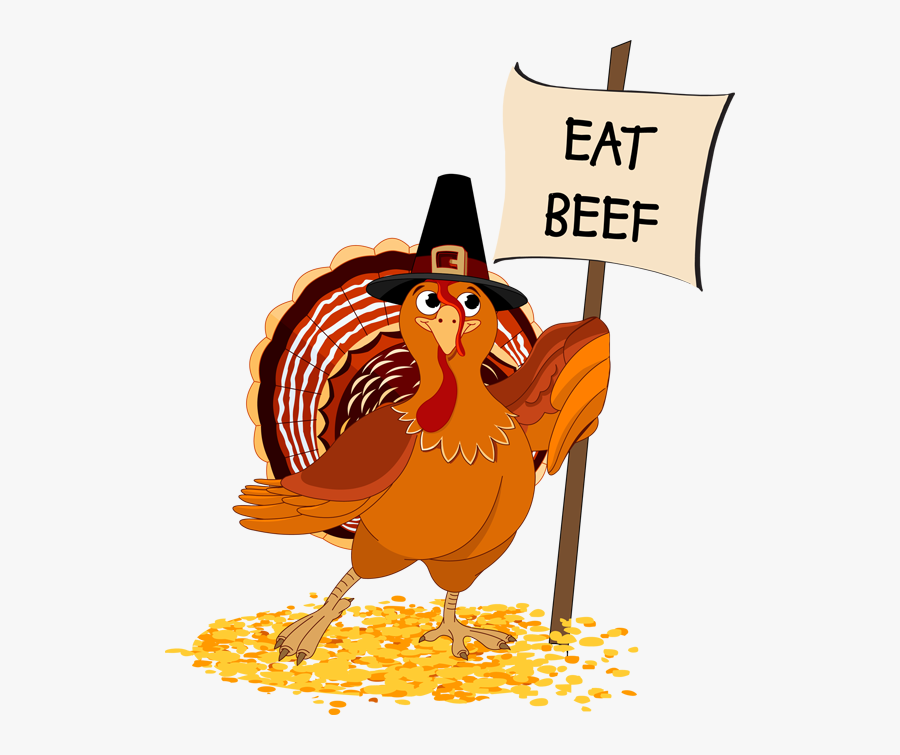 Beef Cliparts - Thanksgiving Turkey Eat Beef, Transparent Clipart