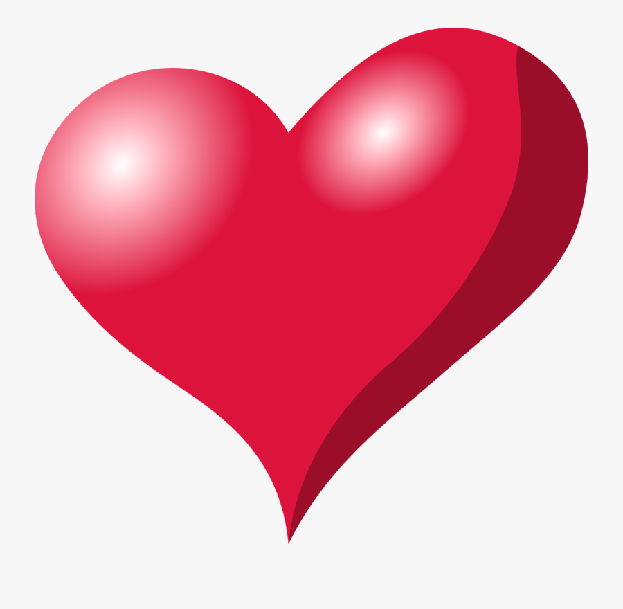 Free Vector Hearts Download - Big Heart For Messenger, Transparent Clipart