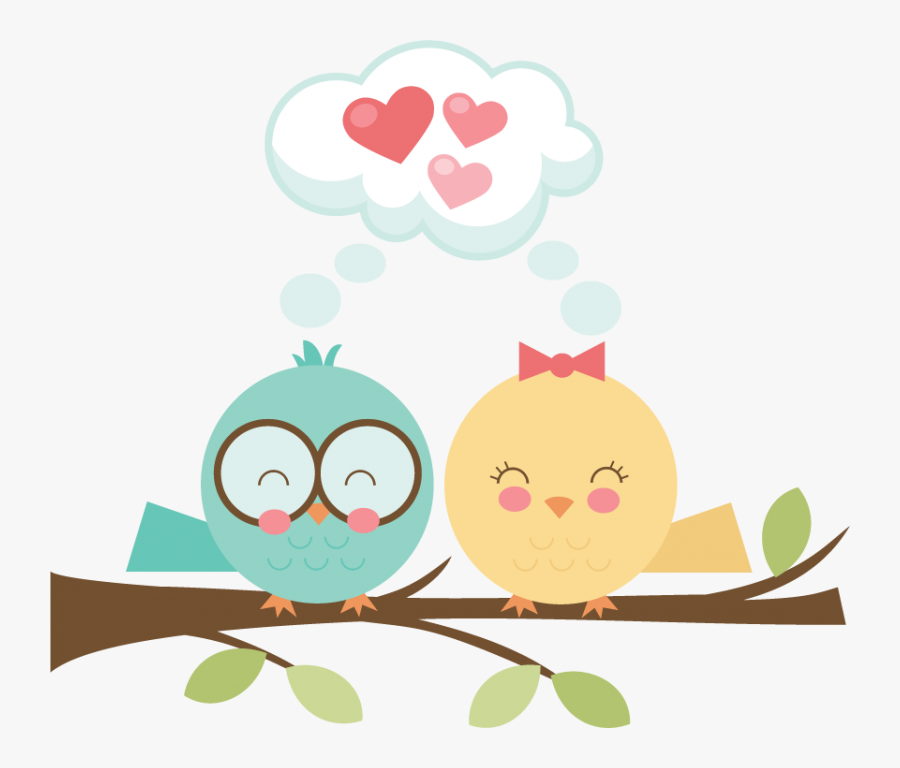 Bird Love Svg Cut Files Valentines Day Svg Cut Files - Cute Love Bird Clipart, Transparent Clipart