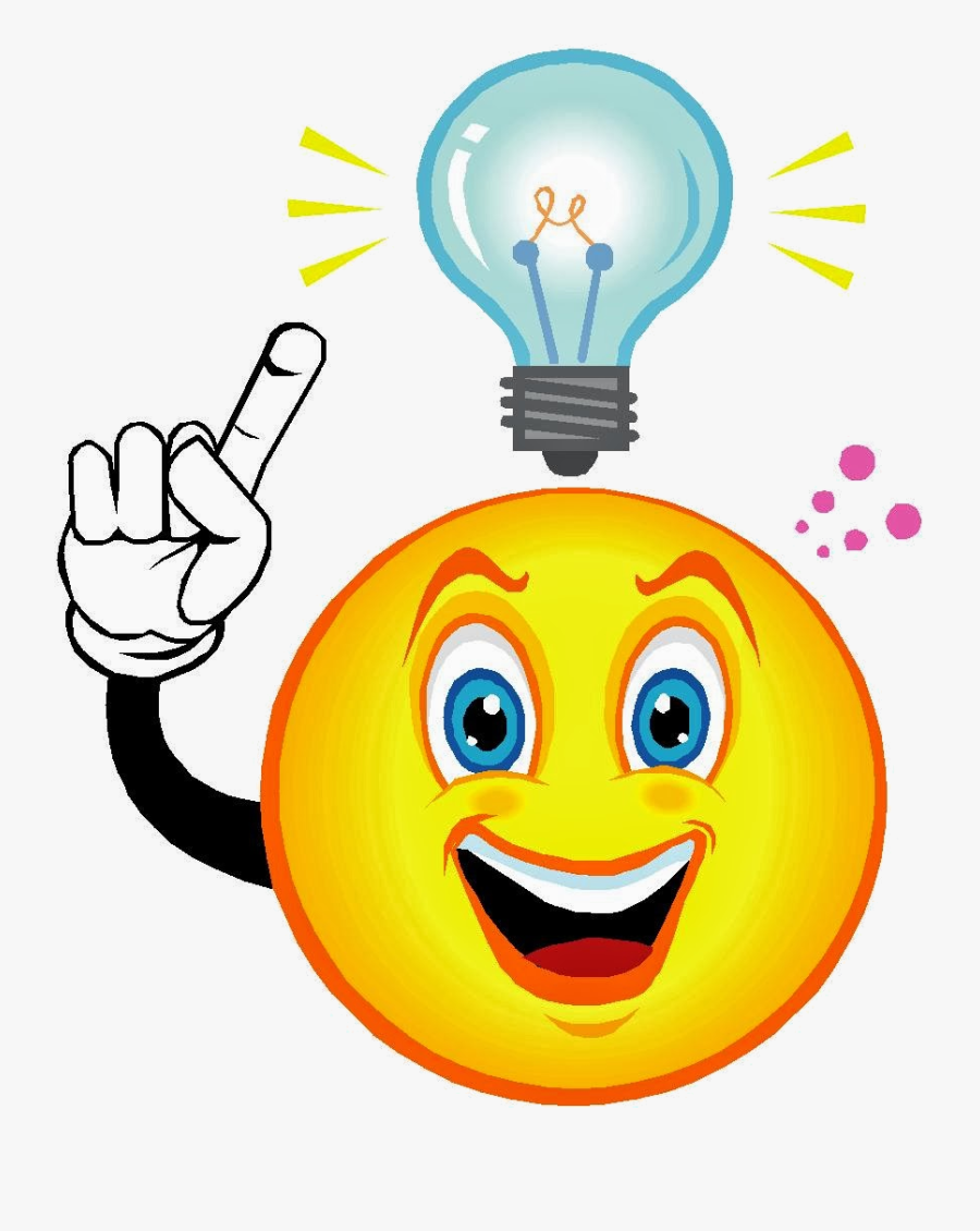 Thinking Lamp Clipart Pencil And In Color Transparent - Thinking Emoji With Light Bulb, Transparent Clipart