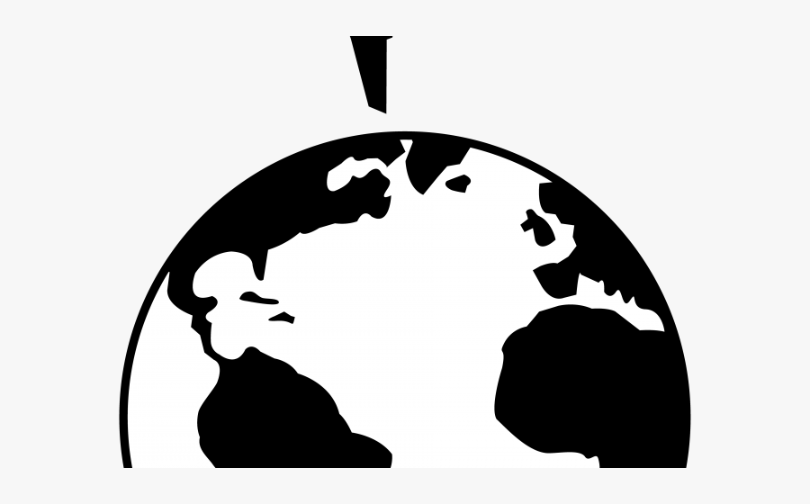 Real World Clipart Earth Transparent Background - Black And White Earth Png, Transparent Clipart