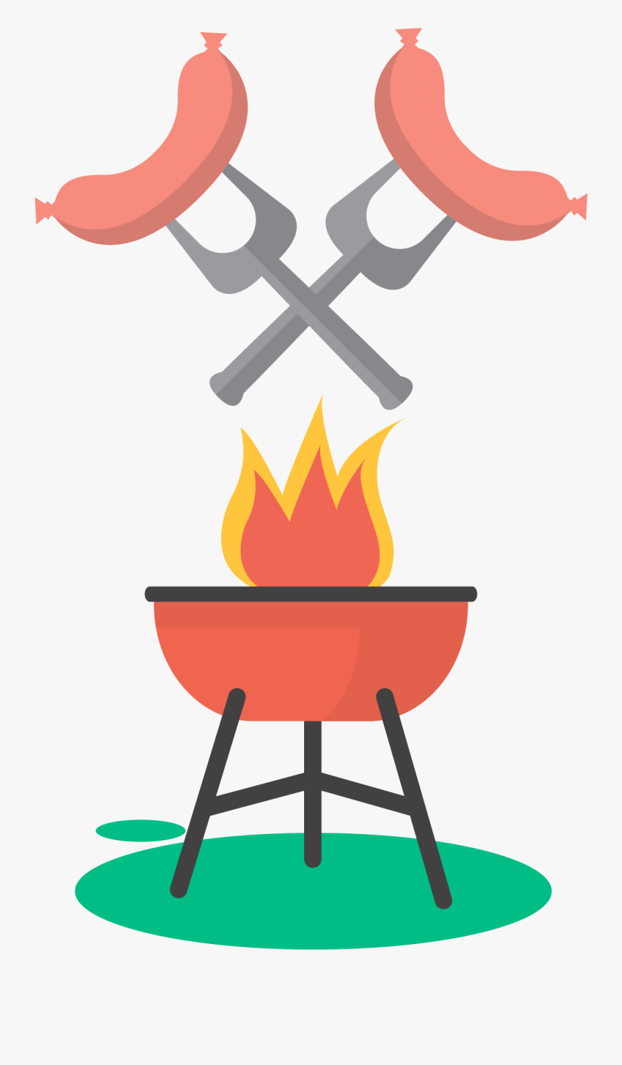 Clipart Fish Cooking On The Grill - Churrasco Desenho, Transparent Clipart