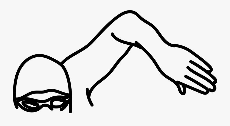 Swimming Swim Water Swimming Drawing Png- - Swimmer Drawing Png, Transparent Clipart