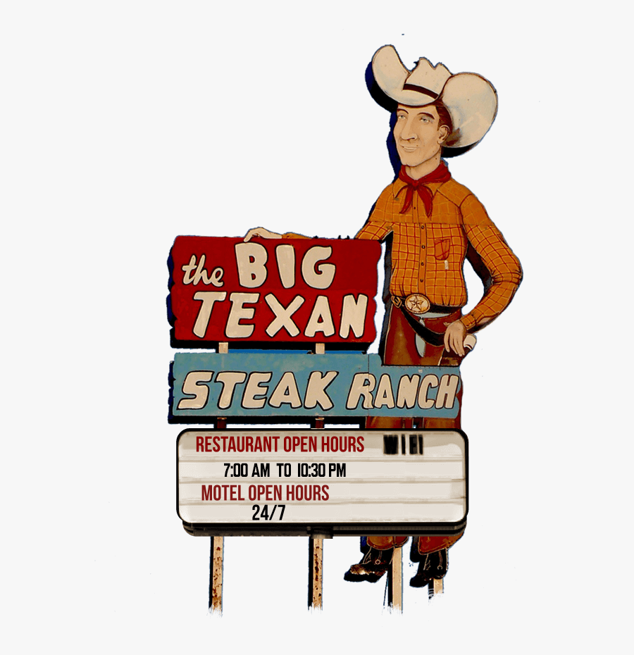 Clip Art The Texan Home To - The Big Texan Steak Ranch, Transparent Clipart