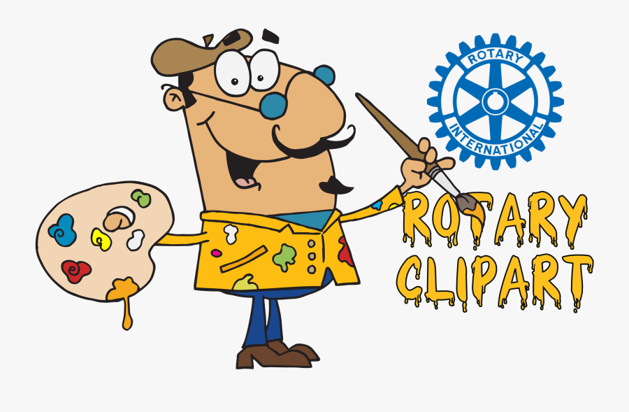 Cartoon Holding Paint Brush, Transparent Clipart