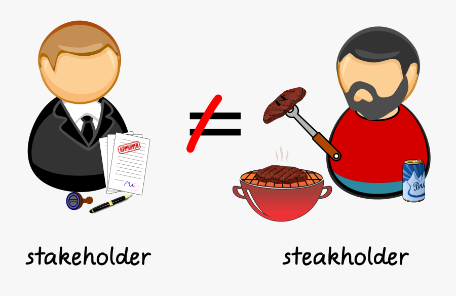 Clipart Stakeholder Is Not Steakholder - Stakeholder Vs Steakholder, Transparent Clipart