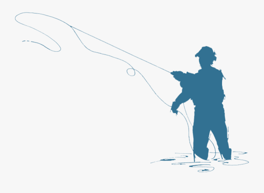 Fisherman Silhouette Fly Fisherman Silhouette At Getdrawings - Fly Fisherman Fly Fishing Silhouette, Transparent Clipart