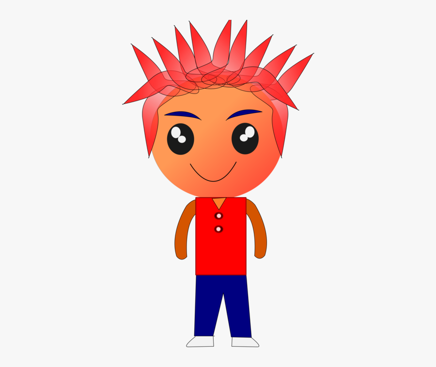 Boy,art,organ - Spiky Hair Children Clipart, Transparent Clipart