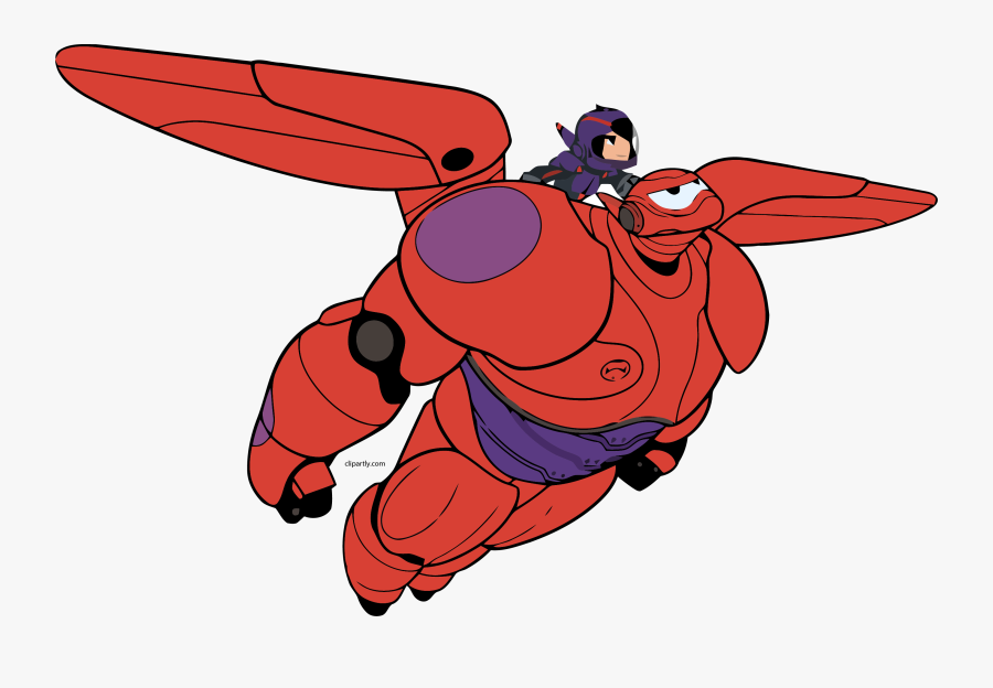 Transparent Fly Clipart - Baymax And Hiro Flying, Transparent Clipart