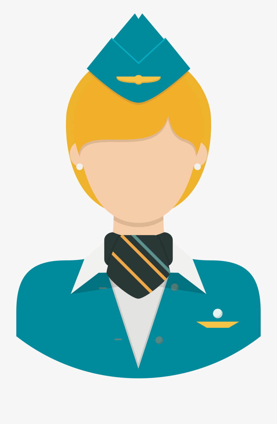 Transparent Fly Clipart Png - Stewardess Flight Attendant Clipart, Transparent Clipart