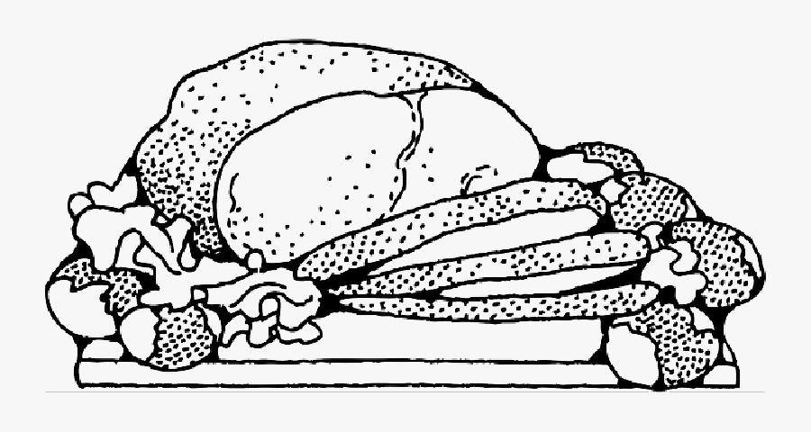 Port, Food, Cartoon, Pig, Potatoes, Beef, Lunch, Meat - Roast Beef Clipart Black And White, Transparent Clipart