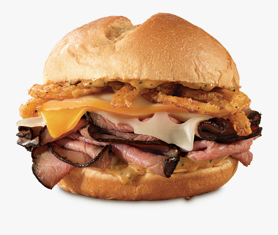 Transparent Steak Clipart - Arby's Three Cheese Steak Sandwich, Transparent Clipart