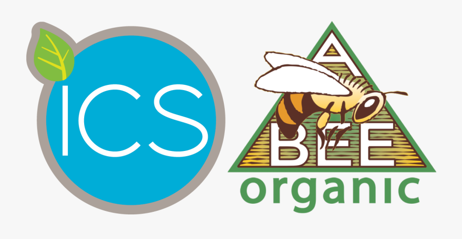 Bee Organic Logo, Transparent Clipart