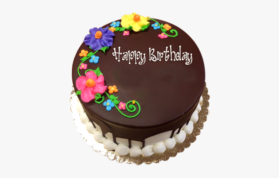 Happy Birthday Cake Without Name, Transparent Clipart