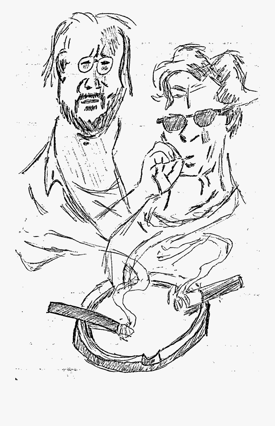 Hurt And Keitel In Smoke Clip Arts - Line Art, Transparent Clipart