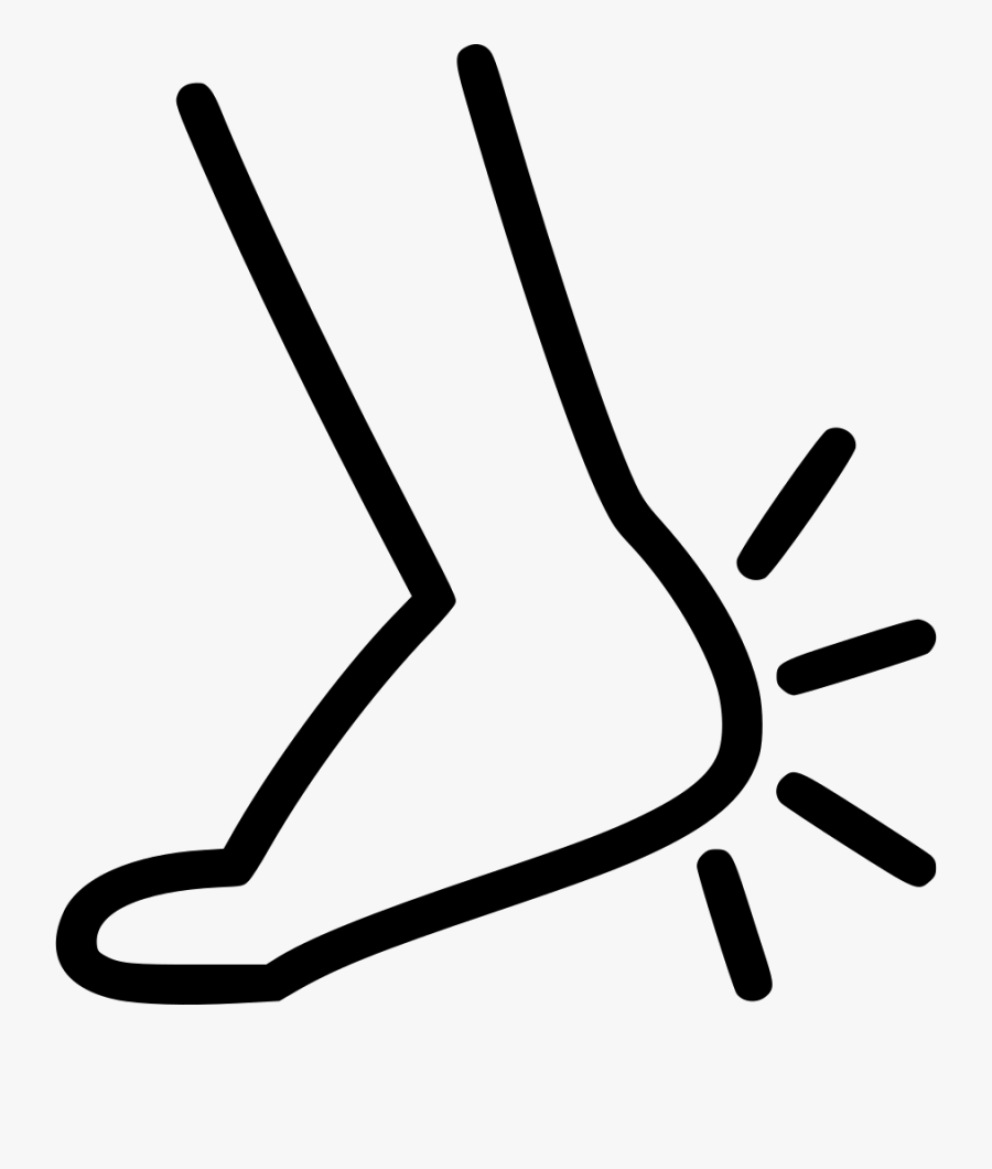 Hurt - Clip Art Black And White Heel, Transparent Clipart