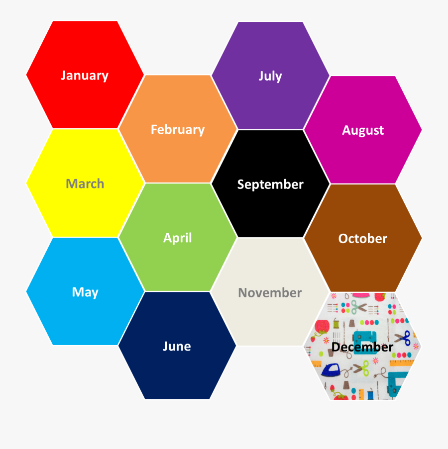 Japanese Colour Club Calendar - Colours Of The 12 Months, Transparent Clipart