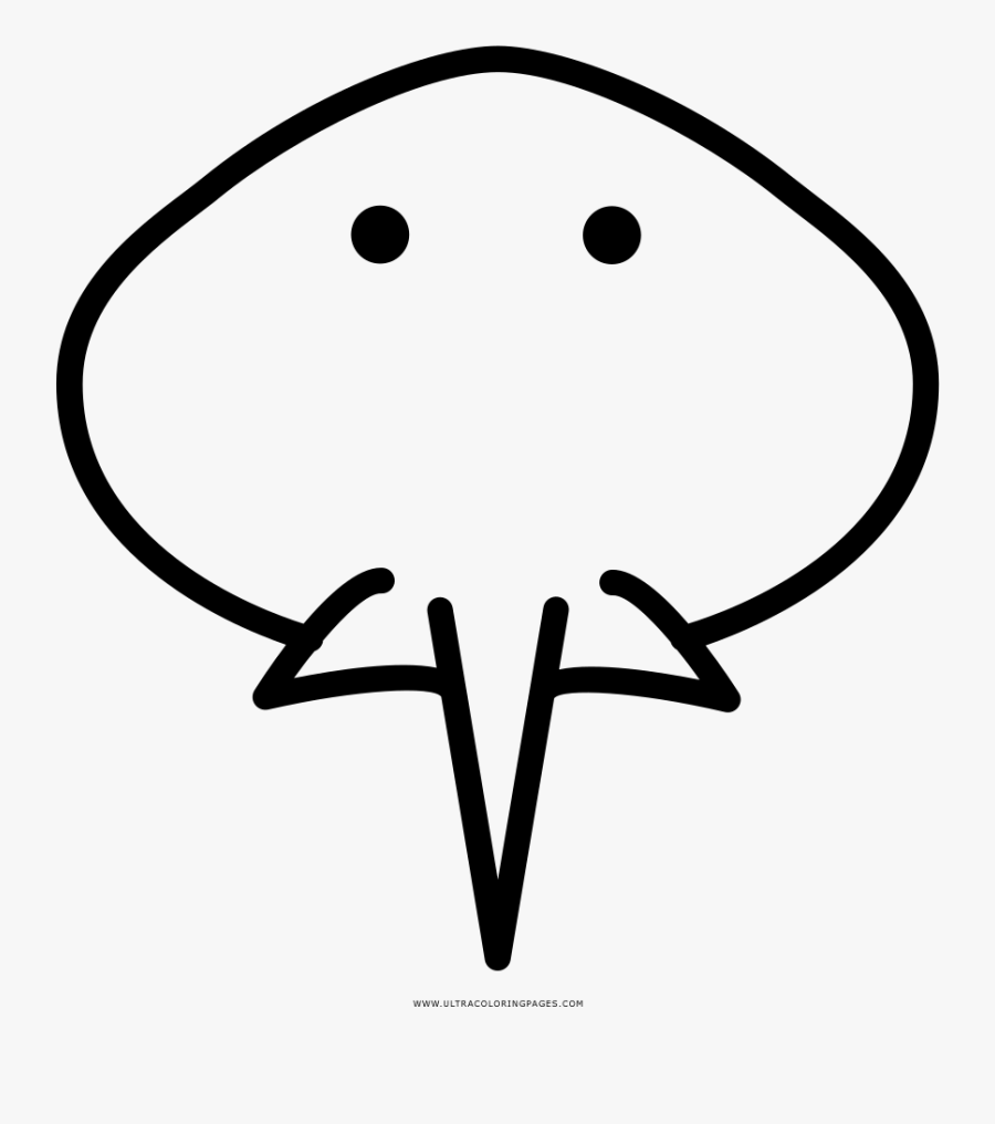 Stingray Coloring Page - Mantarrayas Para Dibujar, Transparent Clipart
