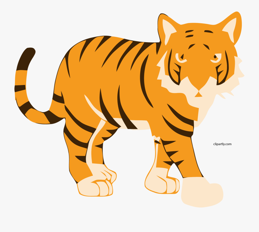 New Sitting Tiger Clipart Png New Stripped Bengal Tiger - Transparent Background Cute Tiger Clipart, Transparent Clipart
