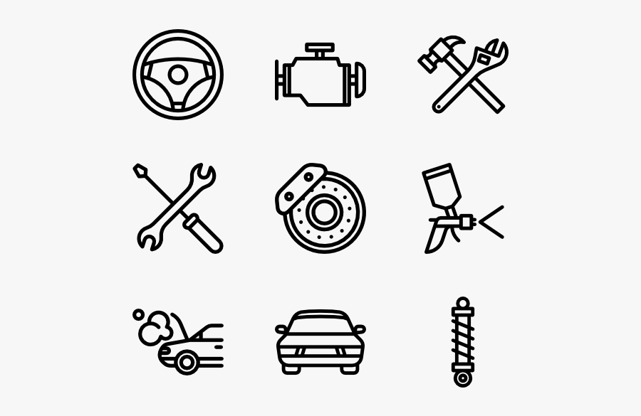 Clip Art Auto Icons - Hand Drawn Social Media Icons Png, Transparent Clipart