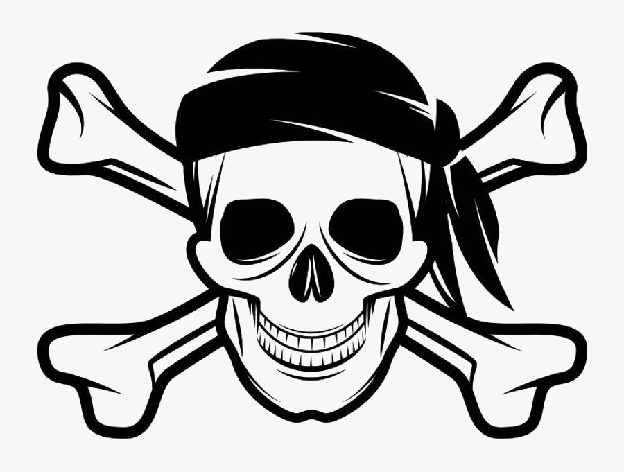 Skull And Crossbones Pirate, Transparent Clipart