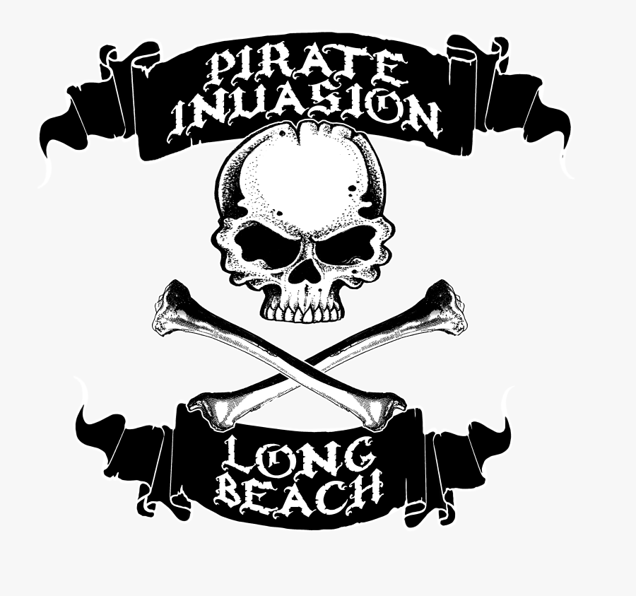 Pirate Invasion Long Beach Logo, Transparent Clipart