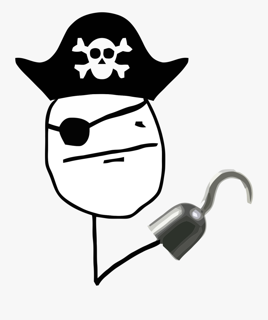 Pirate Poker Face Meme, Transparent Clipart