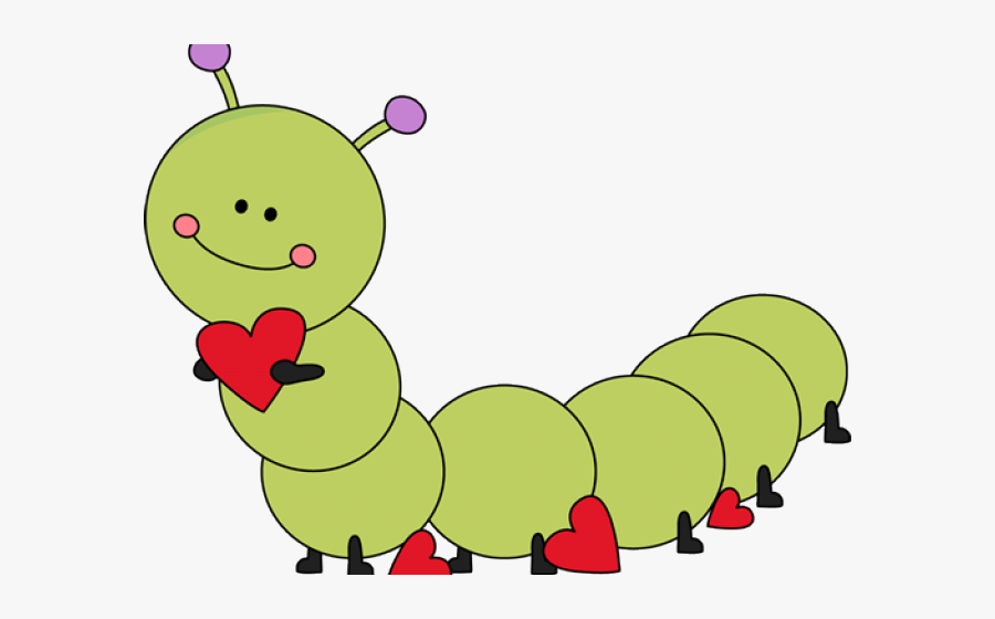 Heart Caterpillar Clip Art, Transparent Clipart