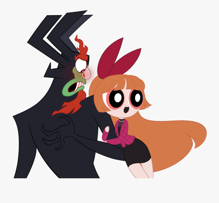 Crazydemonkitty 51 2 Oh Shit By Teacupballerina - Samurai Jack Aku And Blossom, Transparent Clipart