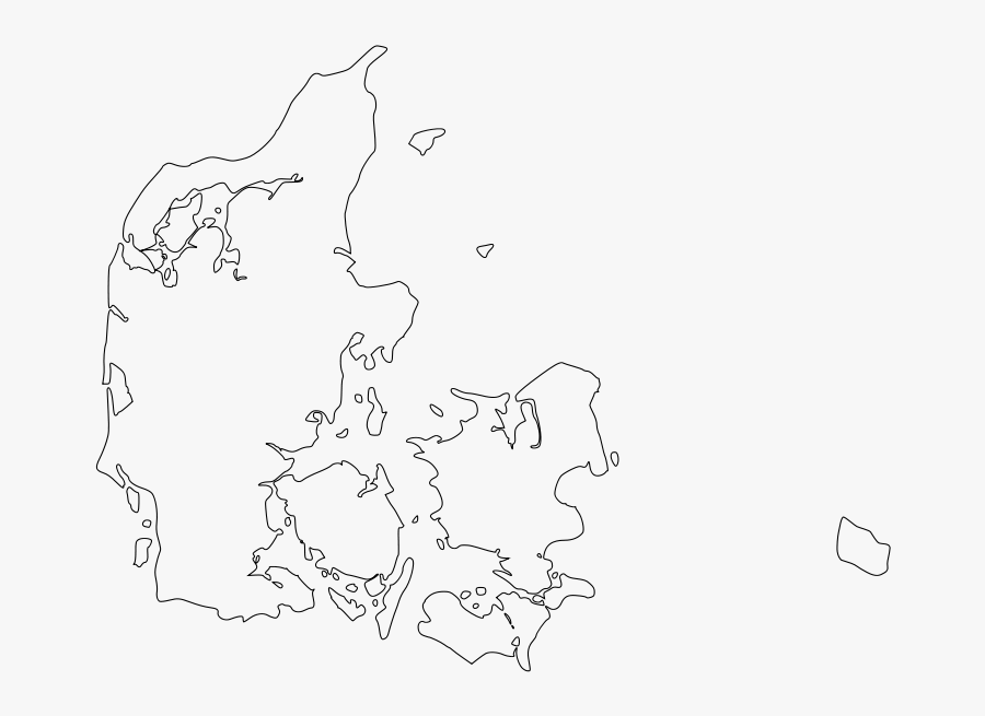 Map Of Denmark - Denmark Map White Png, Transparent Clipart