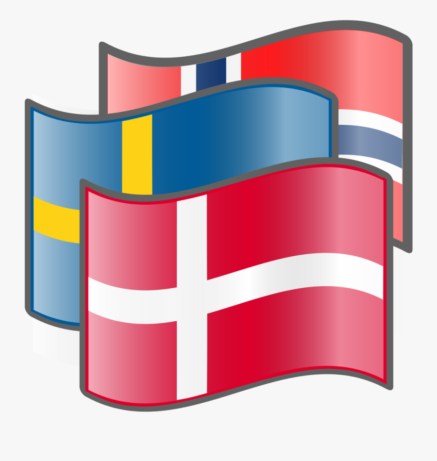 Scandinavia Flags Denmark - Norway Sweden Denmark Flags, Transparent Clipart